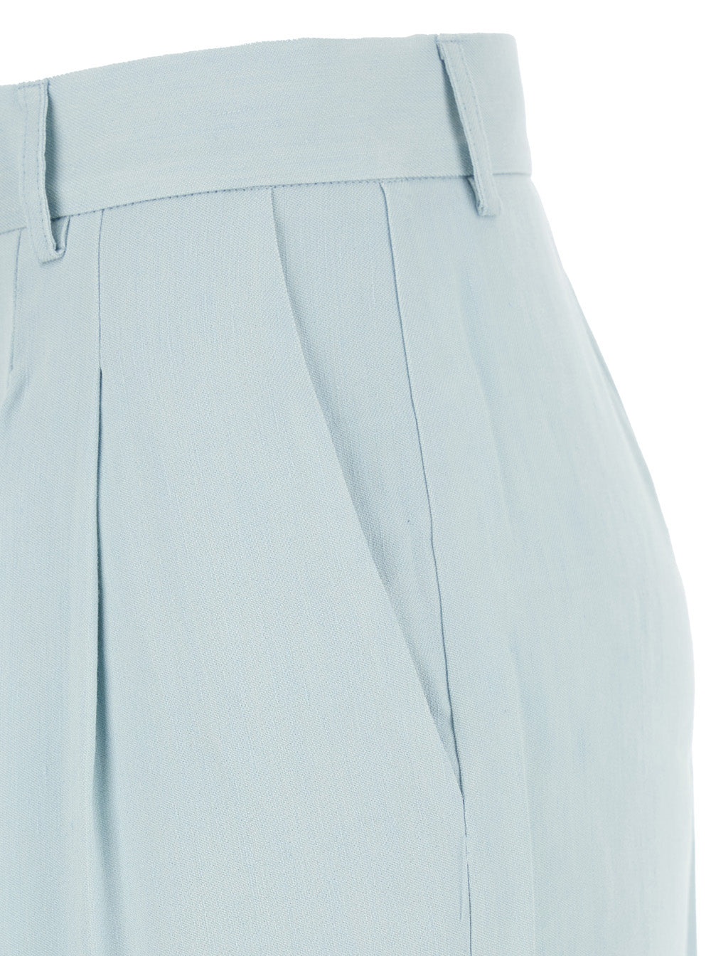 THE ANDAMANE - The Andamane Women Light Blue Straight Pants With Pinces  In Line Blend Woman - 3