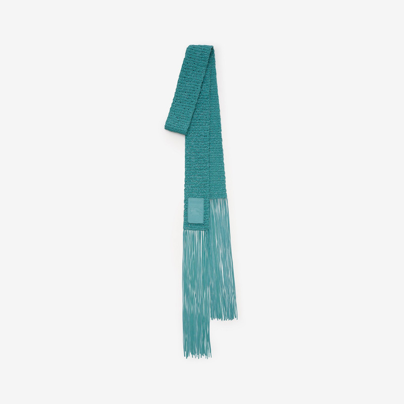 Skinny Crochet Leather Scarf 1