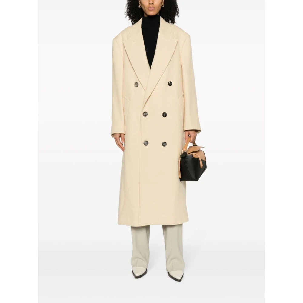 コート AMI PARIS Woman Coat Cream FCO317WV0016 718 Ami Paris Outlet: Coat woman - Cream | Ami Paris coat