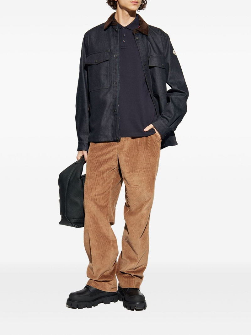 Moncler patch-pockets corduroy-collar jacket shirt outlook