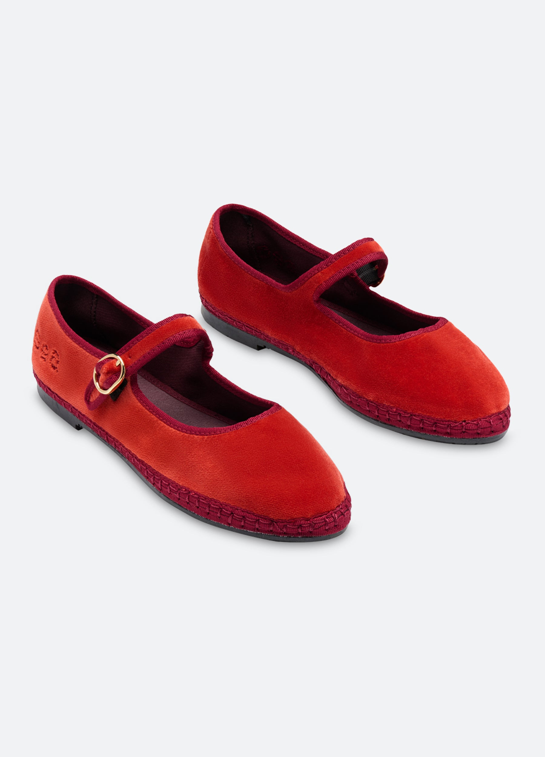 Velvet Mary Jane Flats - 3