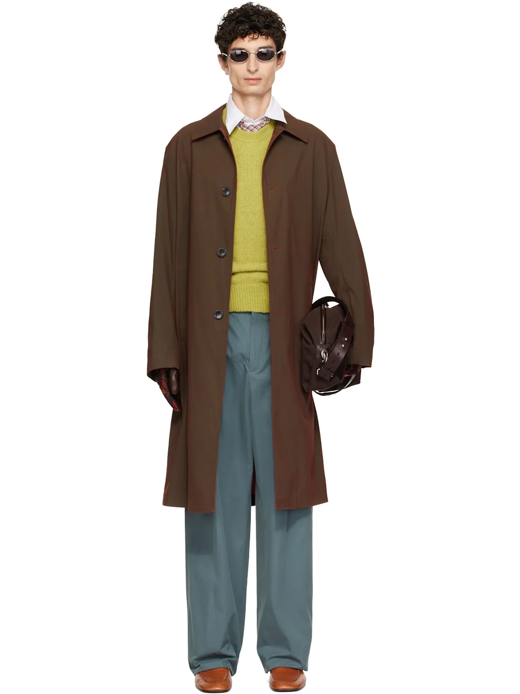 Brown Cotton Coat - 1