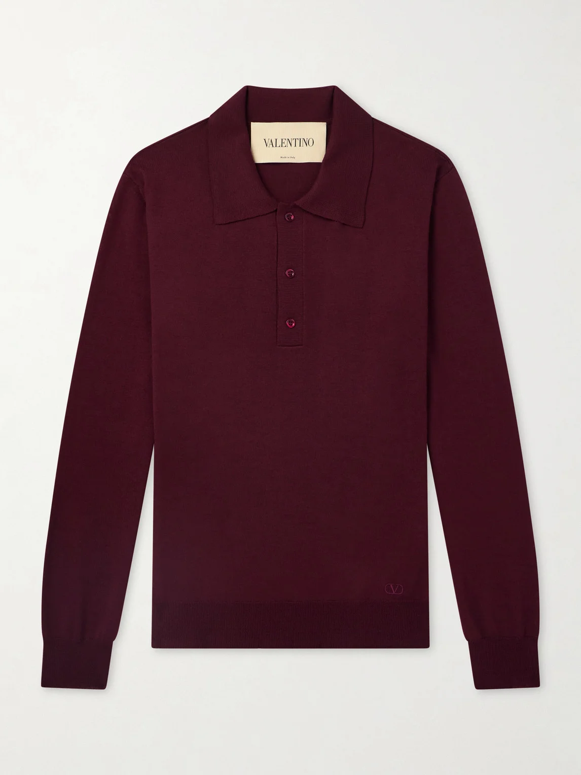 Logo-Embroidered Virgin Wool Polo Shirt - 1