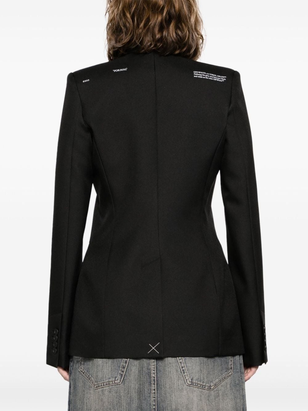 peak-lapels single-breasted blazer - 4
