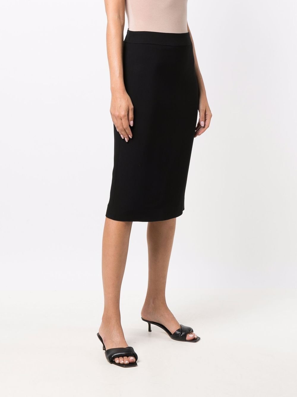 high-waisted bodycon midi skirt - 3