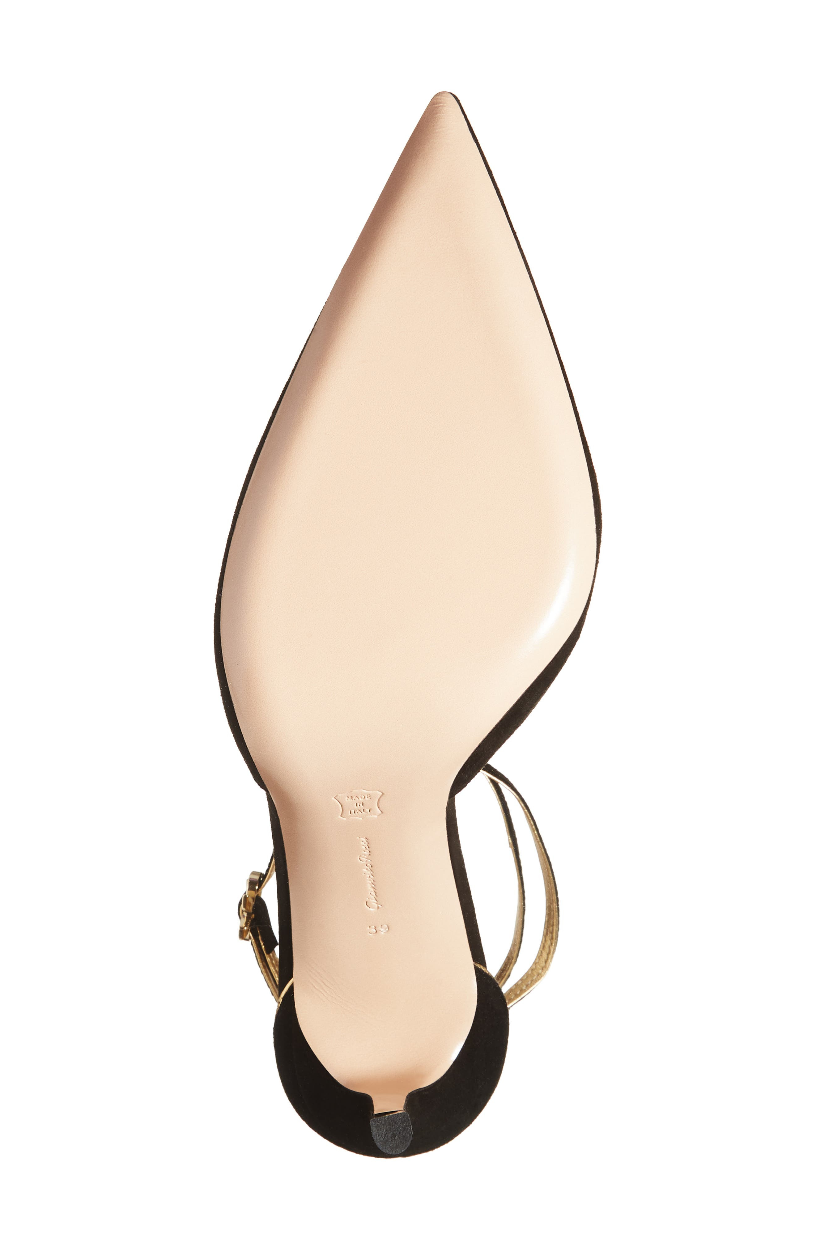 Gianvito Rossi Camoscio Double Ankle Strap Pointed Toe d'Orsay Pump in Black Mekong at Nordstrom - 6