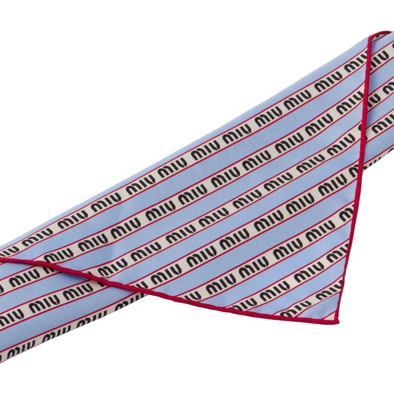 Miu Miu Printed twill scarf outlook