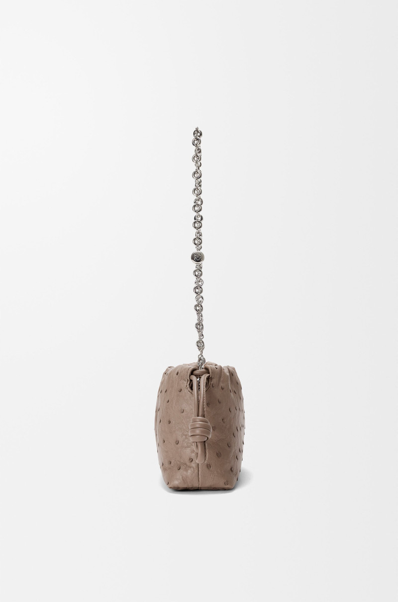 Mini Flamenco purse in ostrich 4