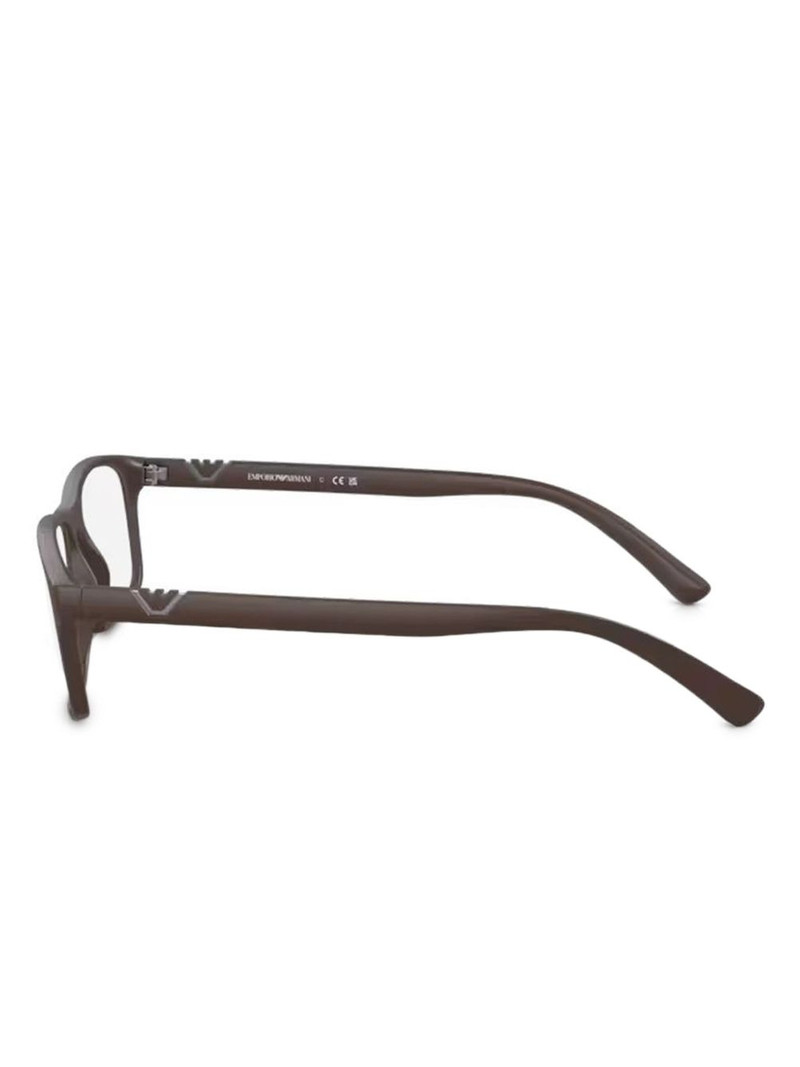 EMPORIO ARMANI rectangle-frame glasses outlook