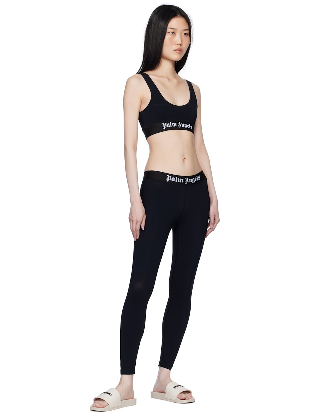 Black Logo Sport Bra - 4