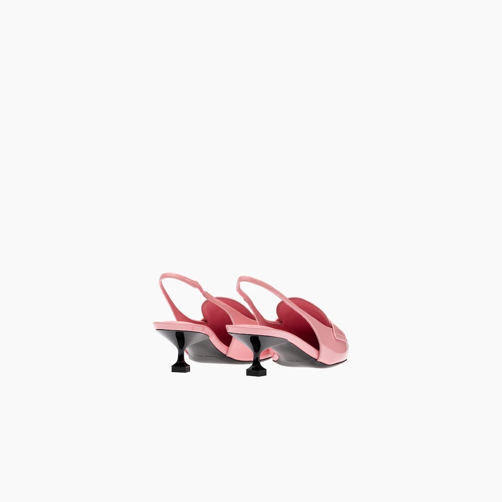 Leather loafers with heel - 3