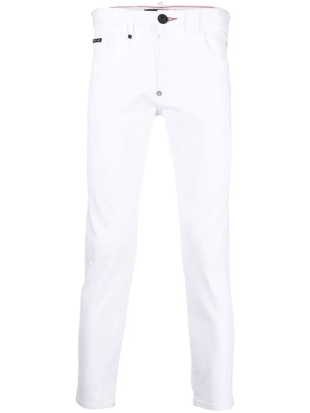 embroidered-logo straight-cut jeans - 1