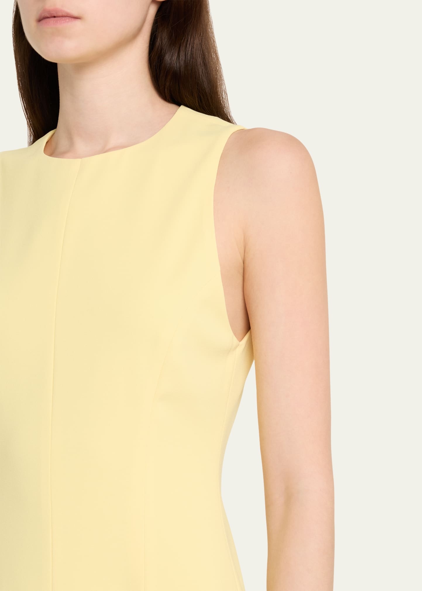 Isabelle Crewneck Sleeveless Seamed Flare Mini Dress - 5