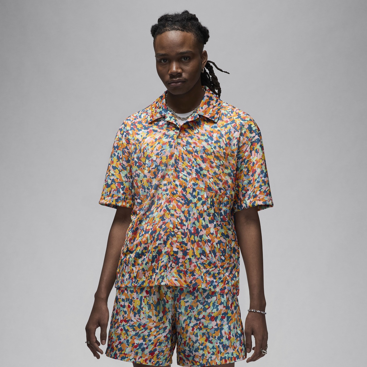 Jordan Mens Jordan Essential Poolside AOP Top - 1
