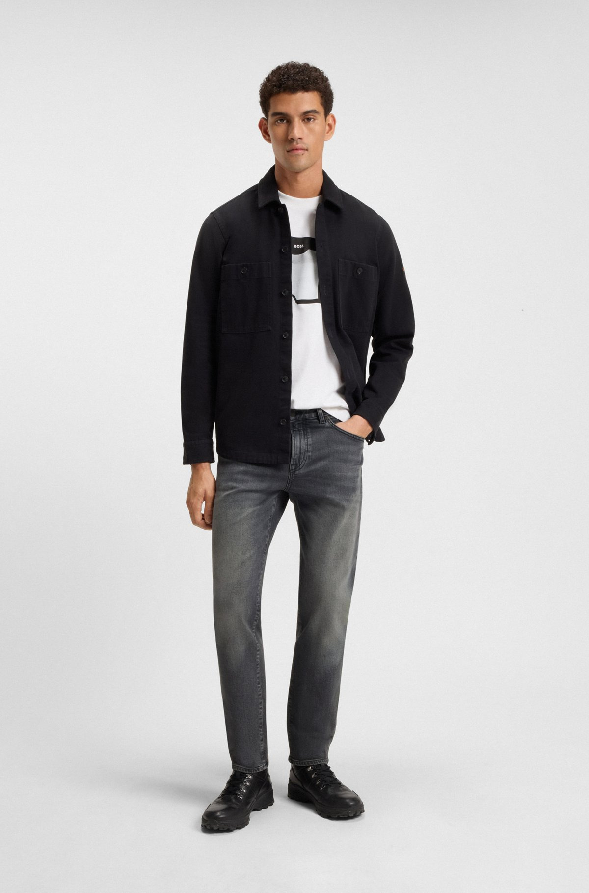 MAINE REGULAR-FIT JEANS IN GREY COMFORT-STRETCH DENIM - 3