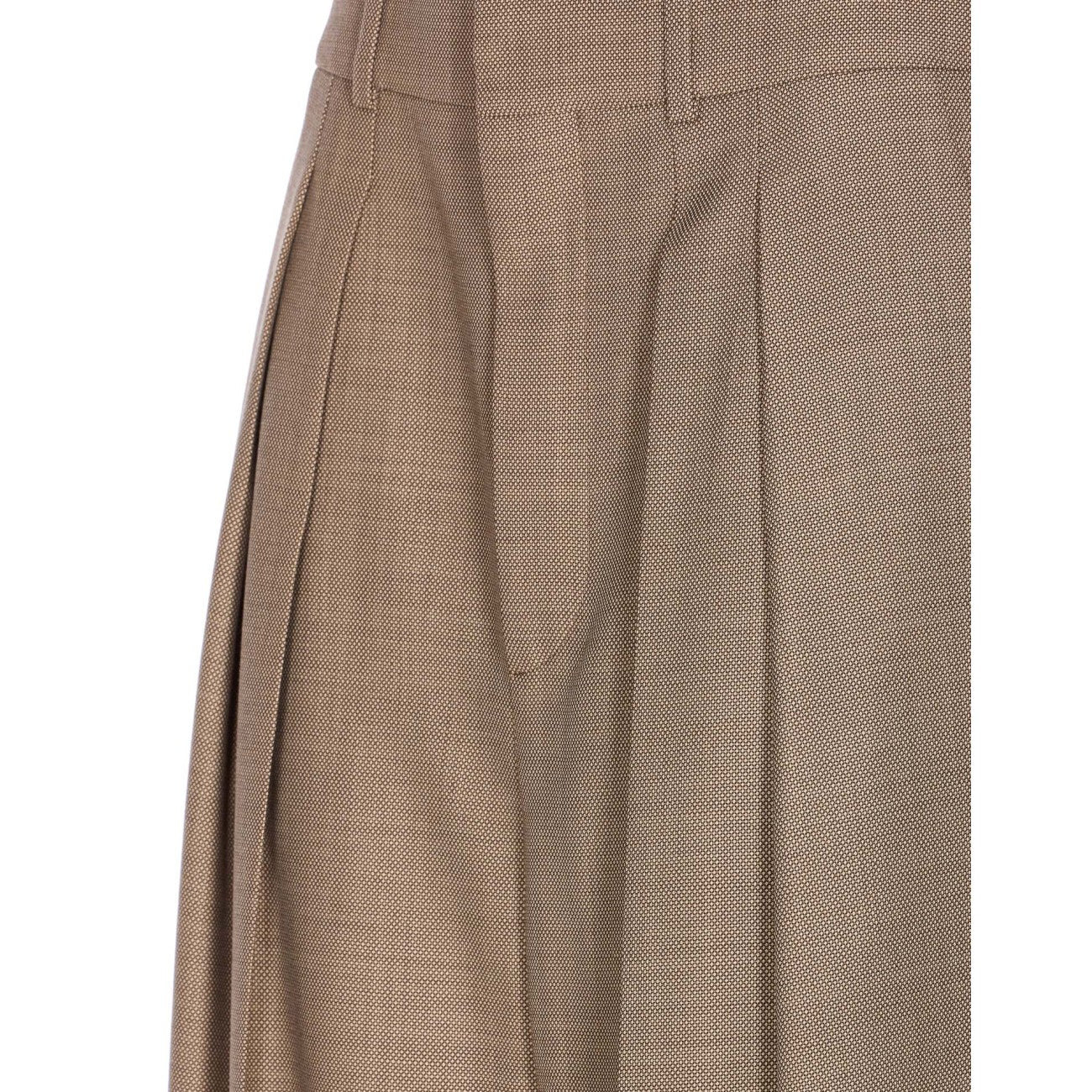 Saint Laurent Women Wide-Leg In Wool Caviar Pants - 3