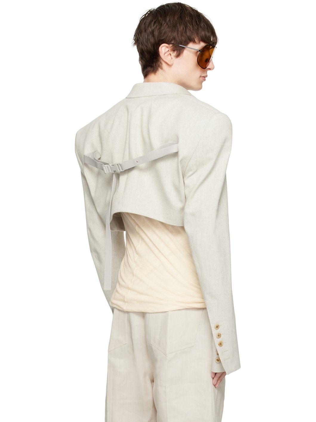 Off-White Hollywood LS Micro Tatlin Denim Blazer - 3