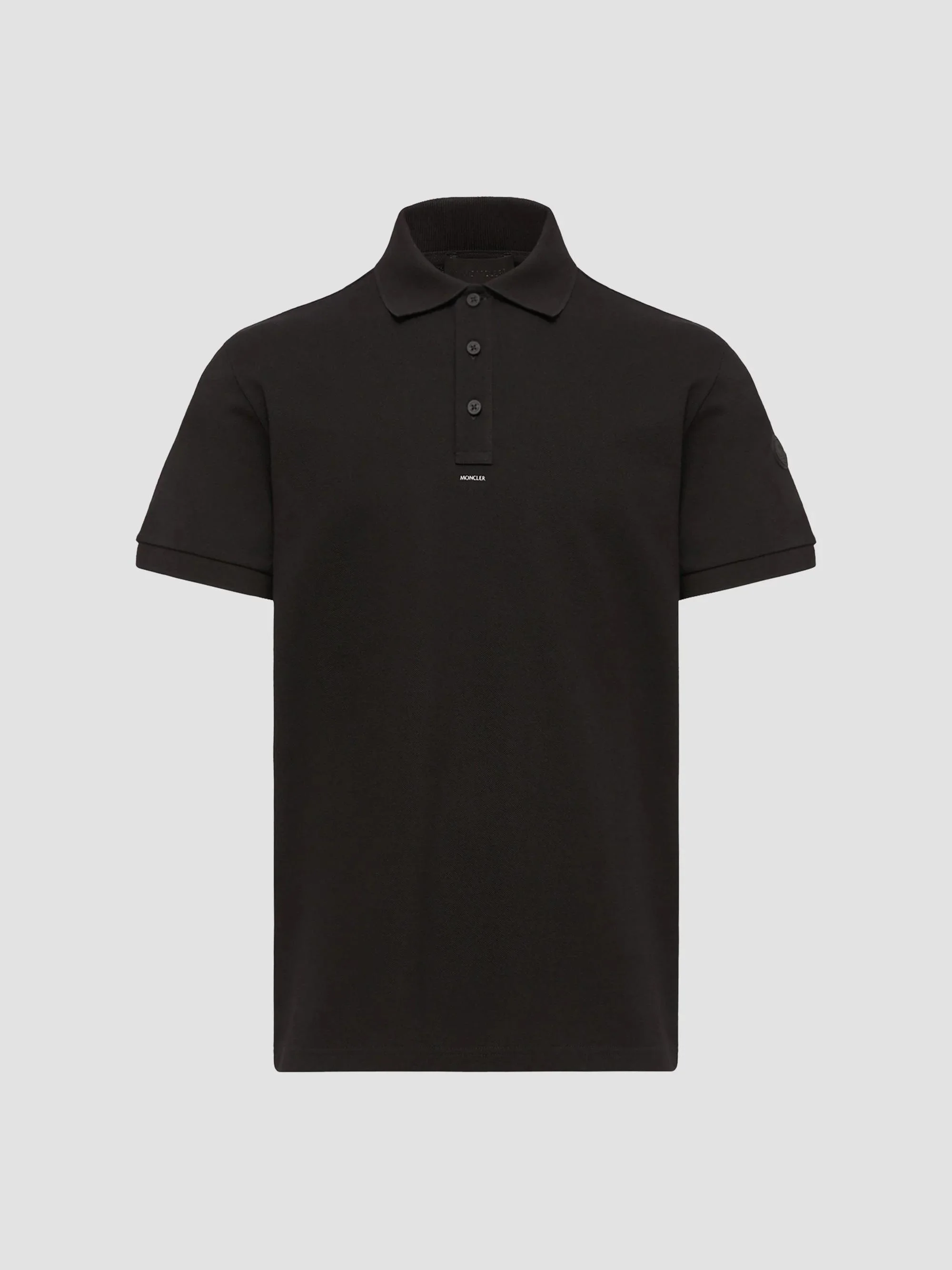 Men's Polo Shirt in Cotton - Black - 1