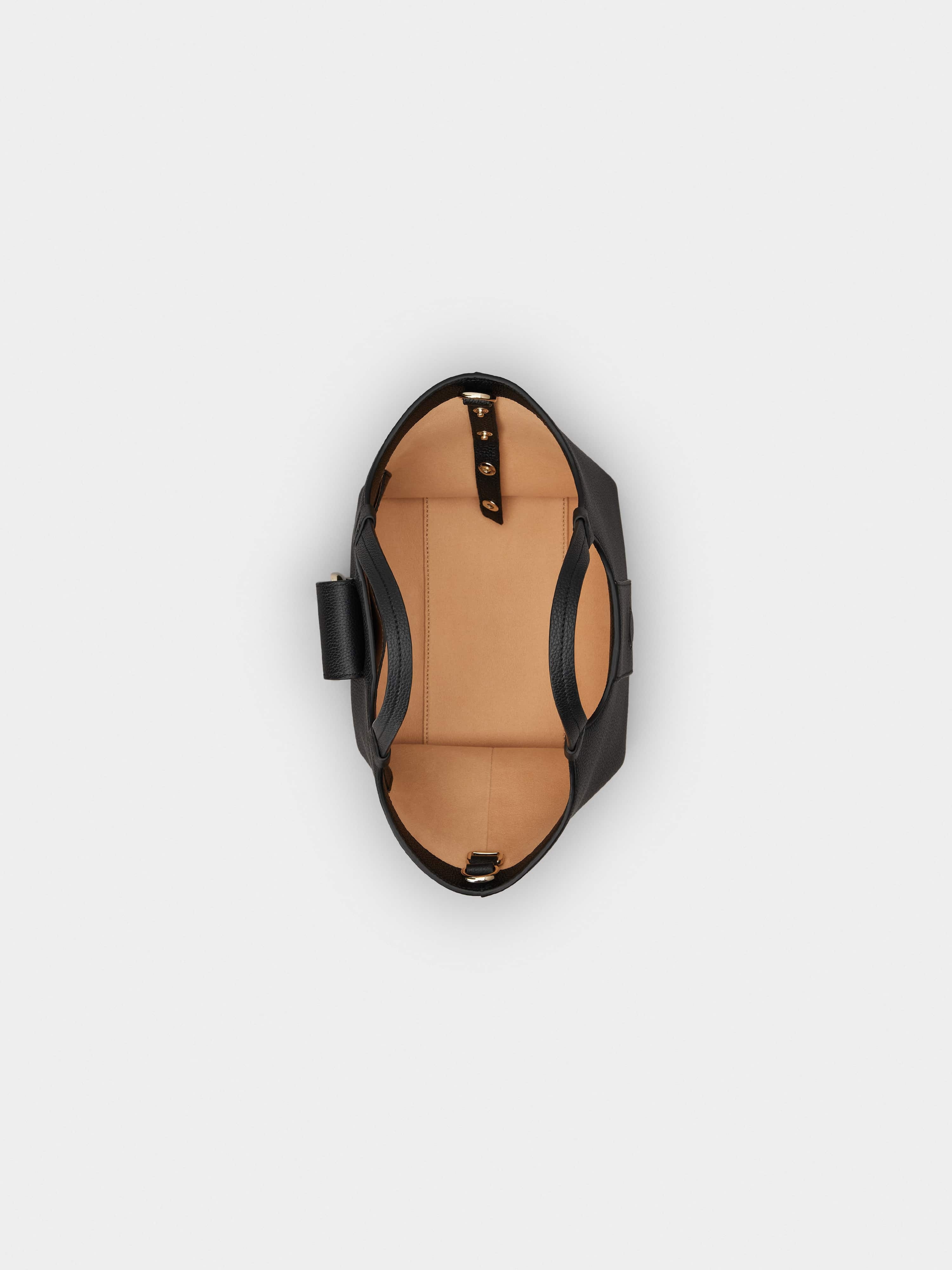 Viv' Choc Mini Shopping Bag in Leather - 7