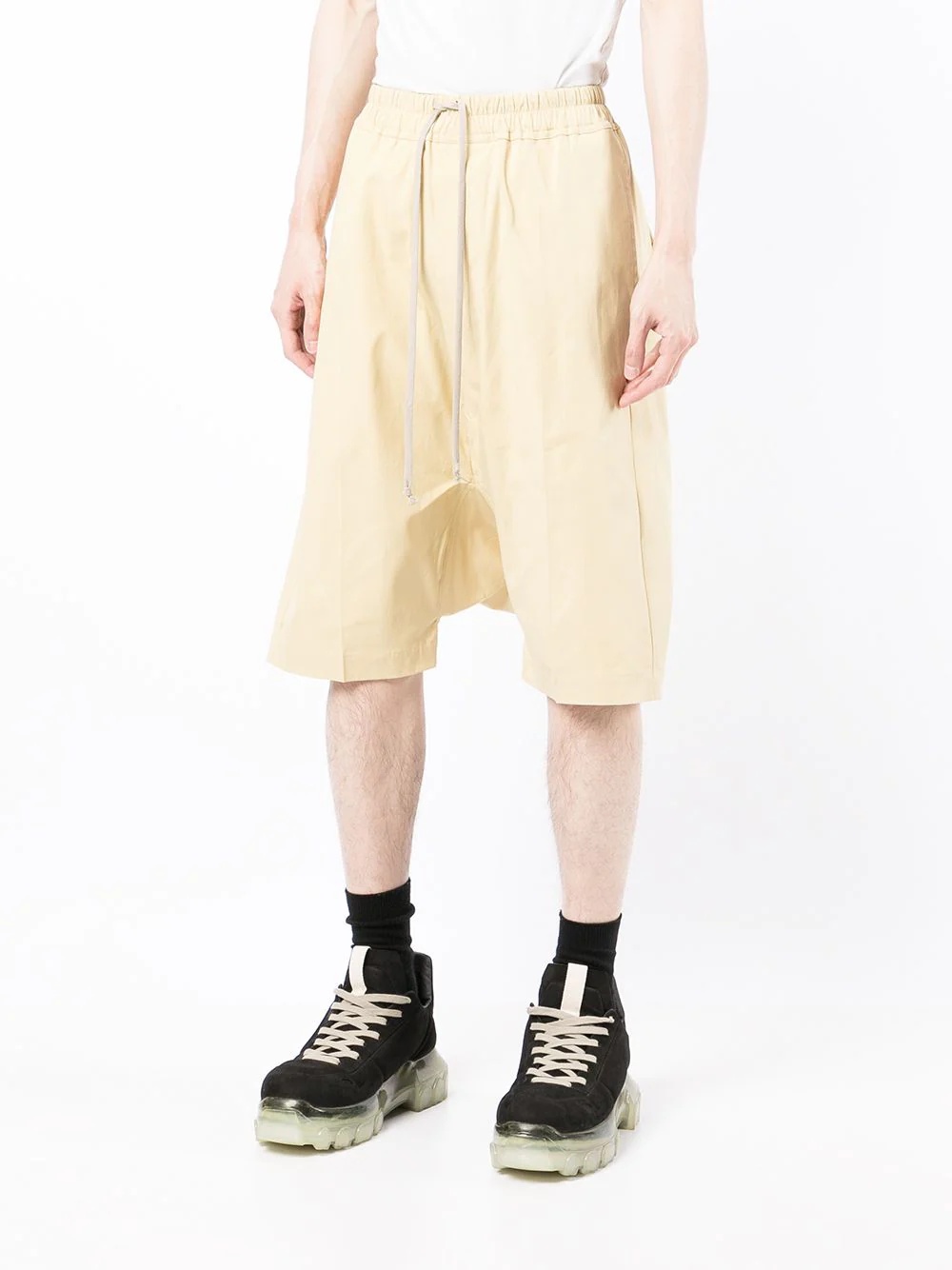 drawstring track shorts - 3