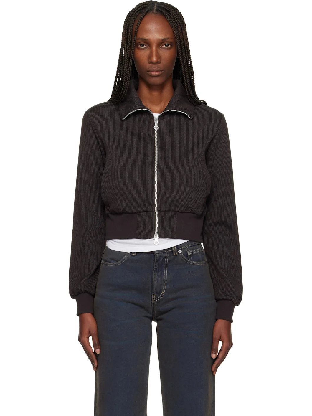 Brown Tricot Jacket - 1