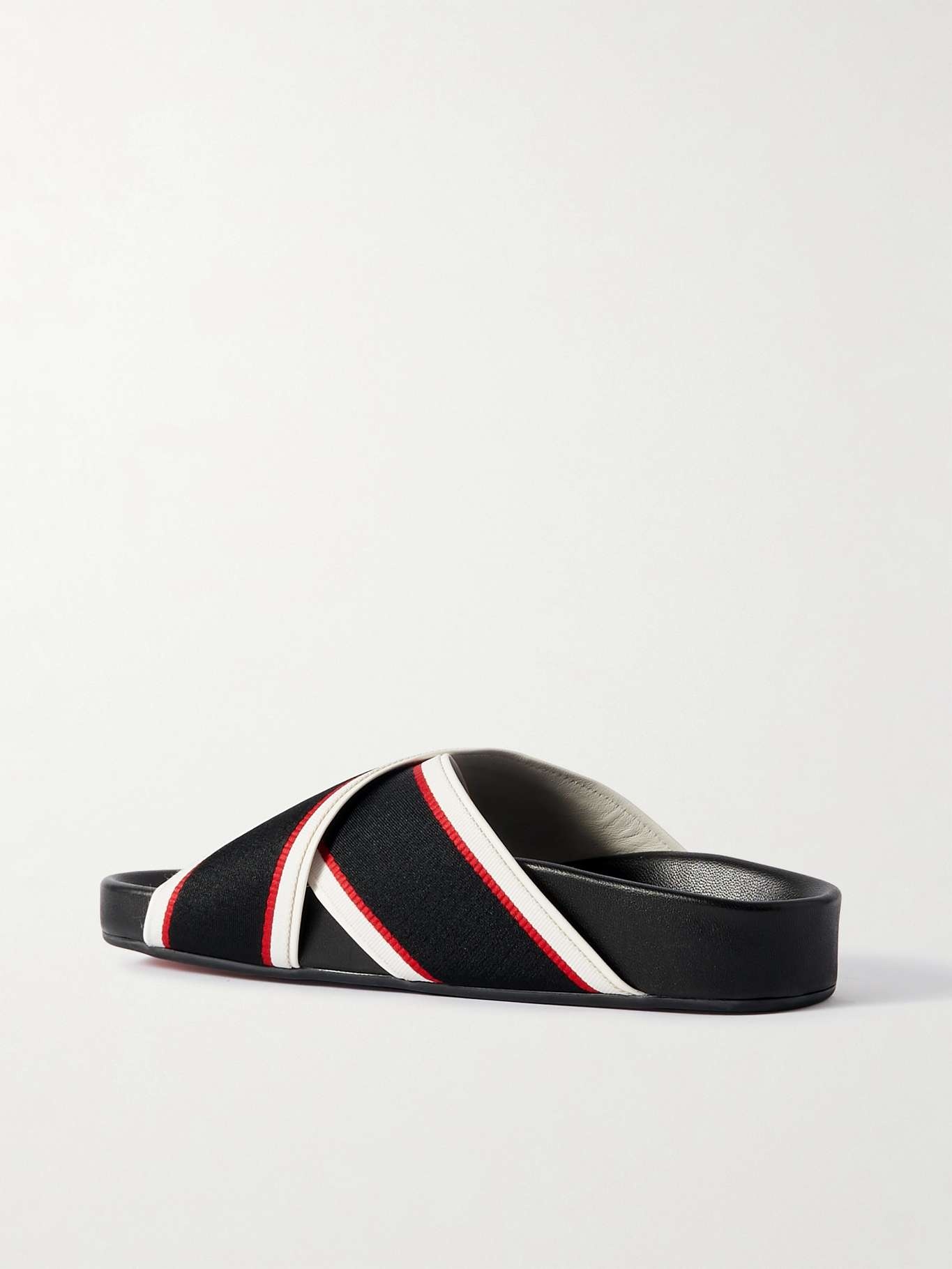 Hot Cross Bizz striped grosgrain slides - 3