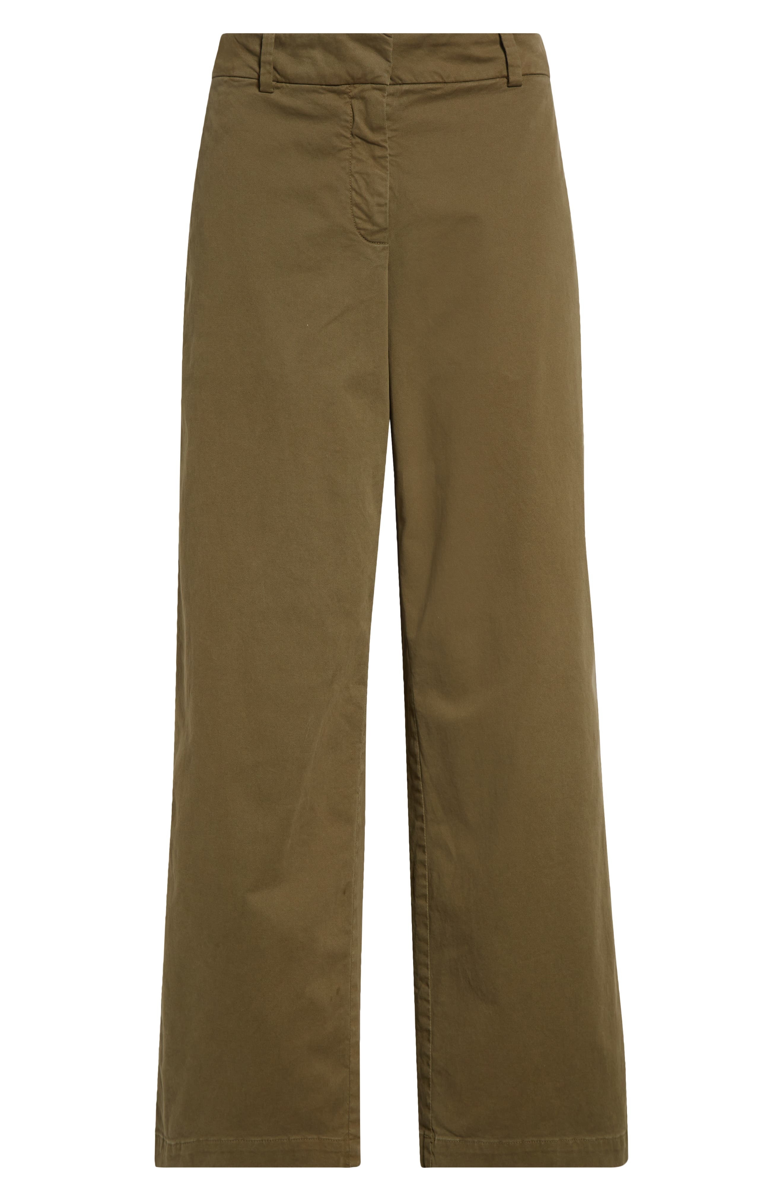 Nili Lotan Nohan Stretch Cotton Ankle Pants in Military Green at Nordstrom - 6