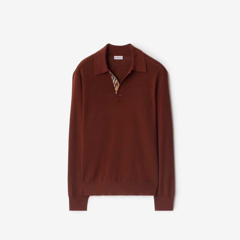 Long-sleeve Wool Polo Shirt 1