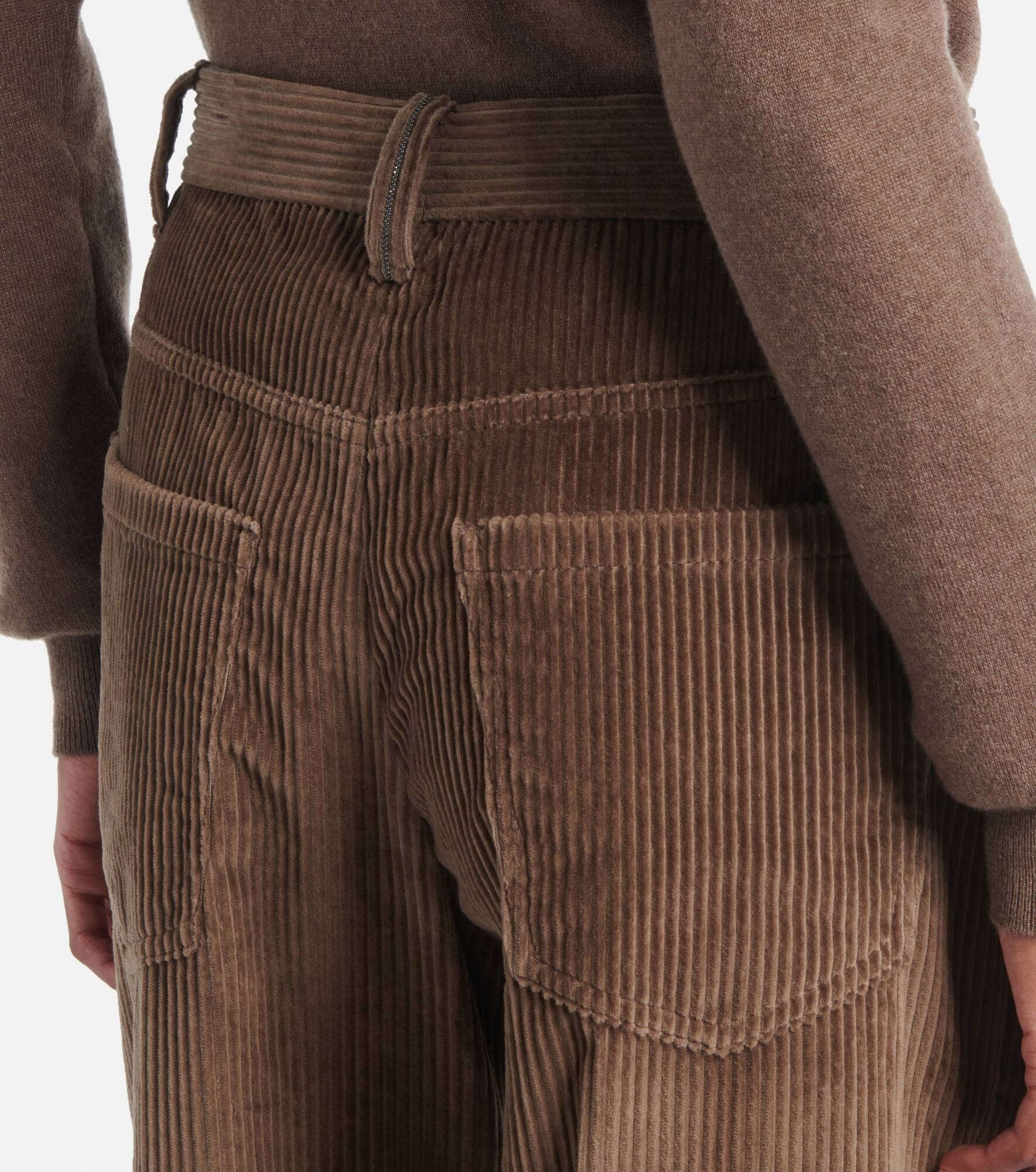 Monili cotton corduroy wide-leg pants - 6