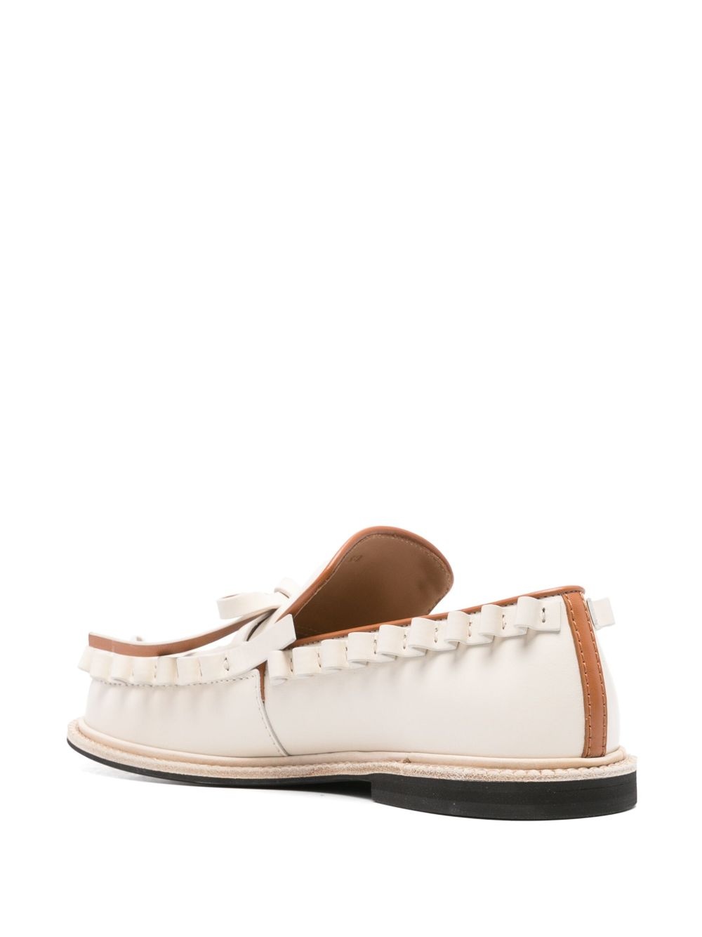 bow-detail leather loafers - 3