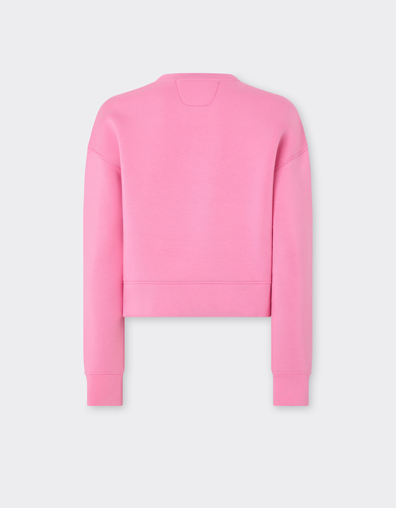 Scuba jersey sweatshirt with Ferrari logo print 6