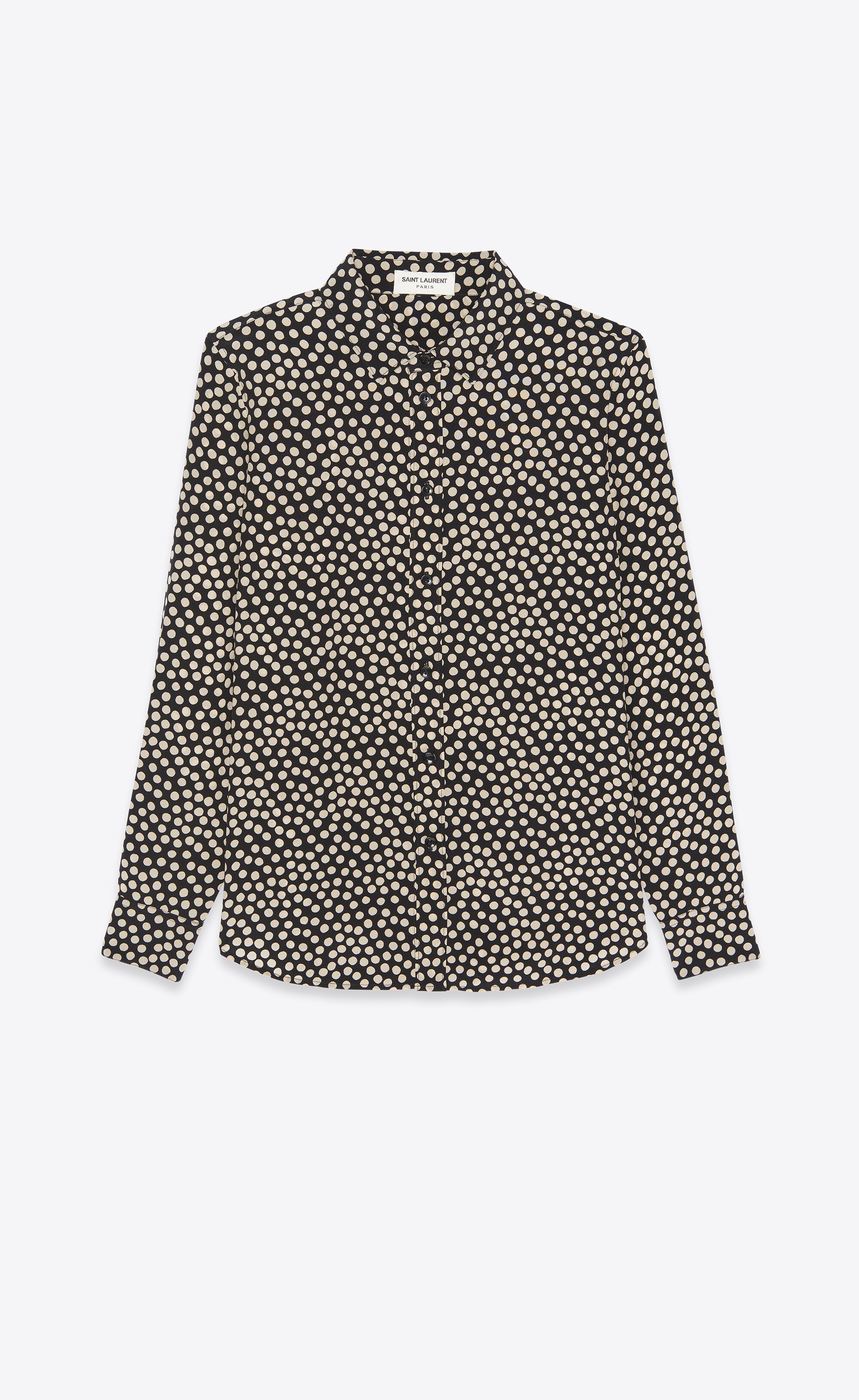 classic shirt in dotted silk - 1