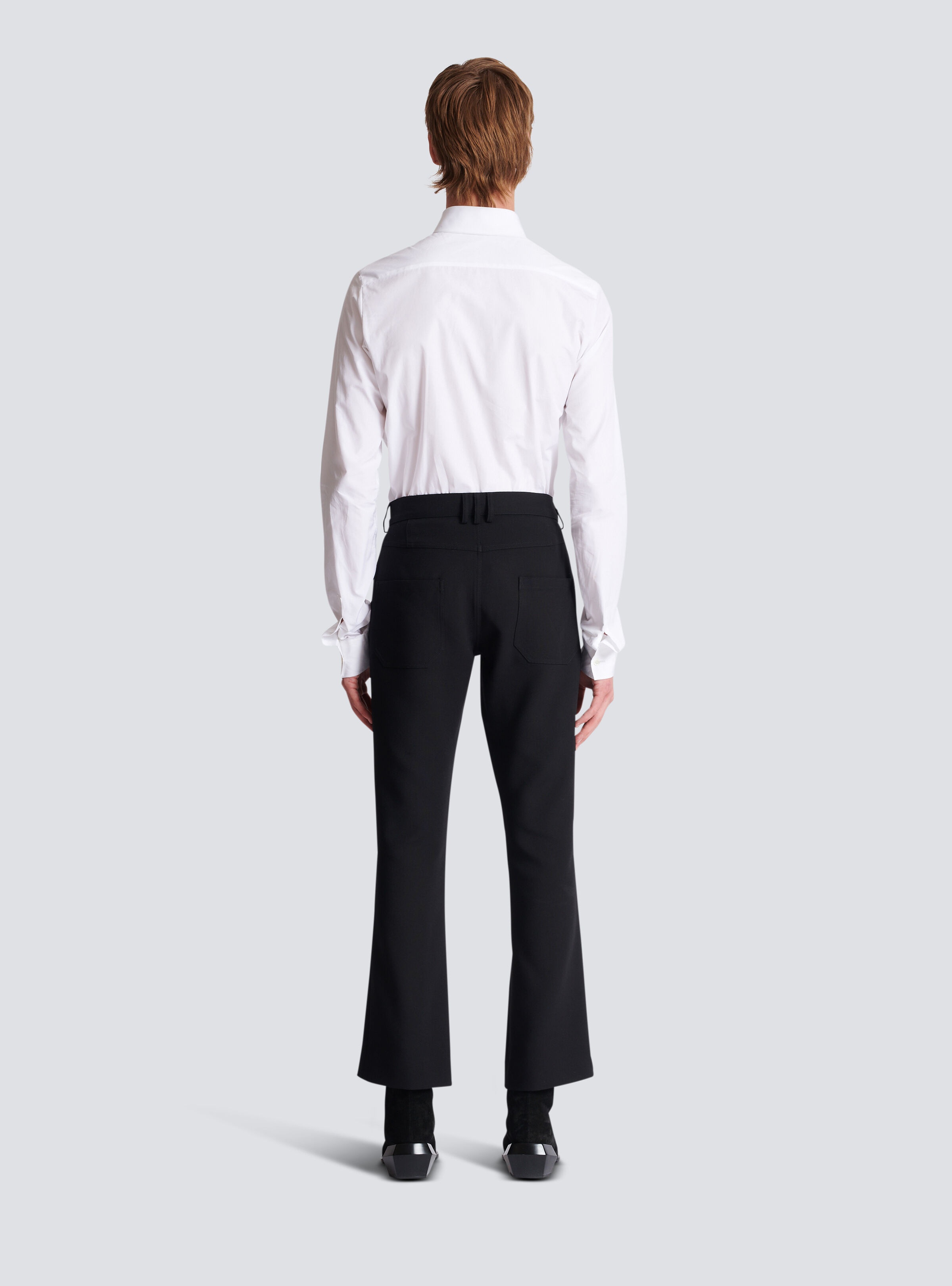 Flared trousers in double crepe - 4