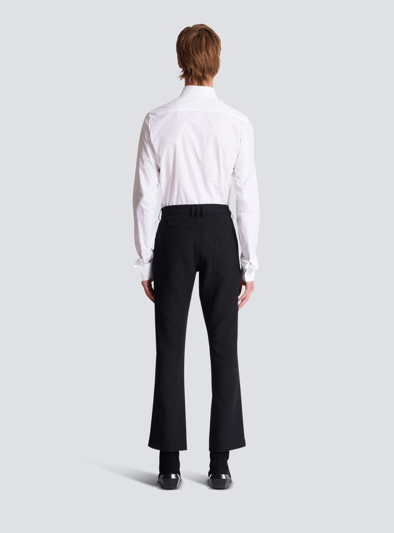 Flared trousers in double crepe 4