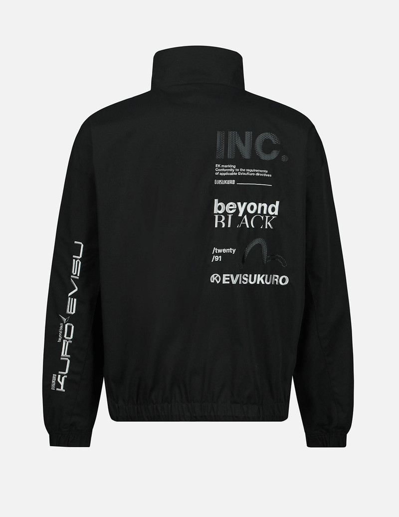 EVISU Logo and Slogan Embroidered Oversized Jacket outlook