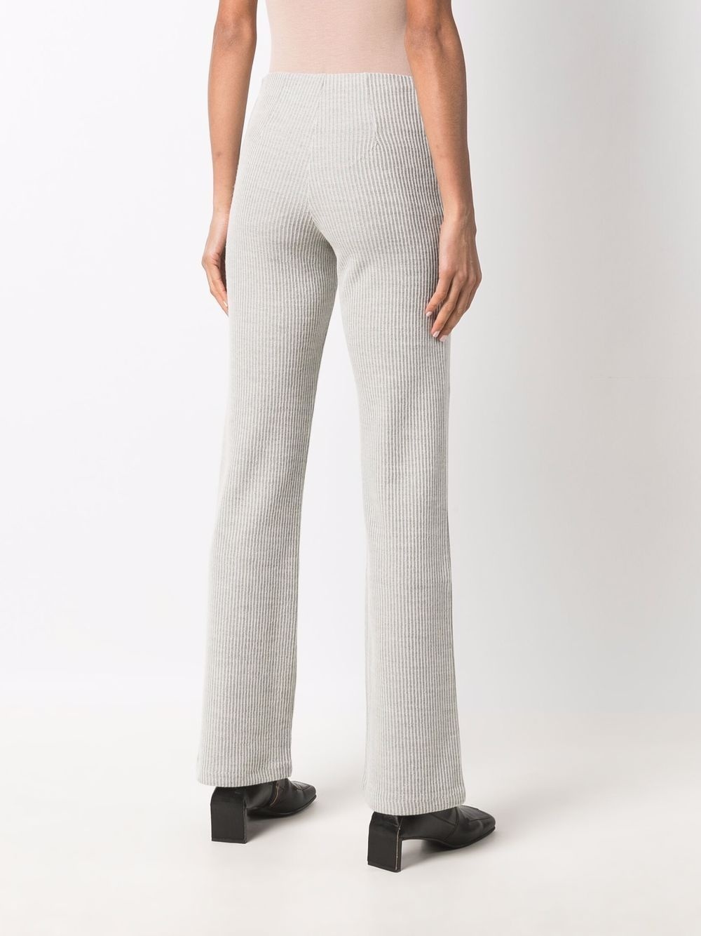 Draft ribbed flared trousers - 4