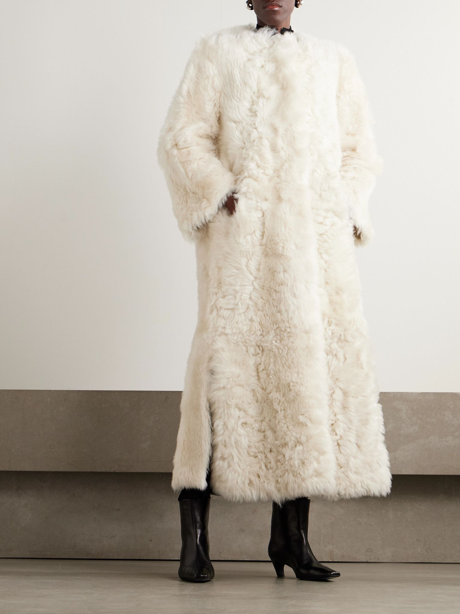 Shearling coat White - 3