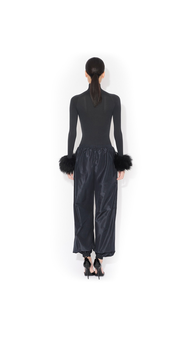 Alaïa FUR CUFF SECOND-SKIN KNIT BODYSUIT outlook