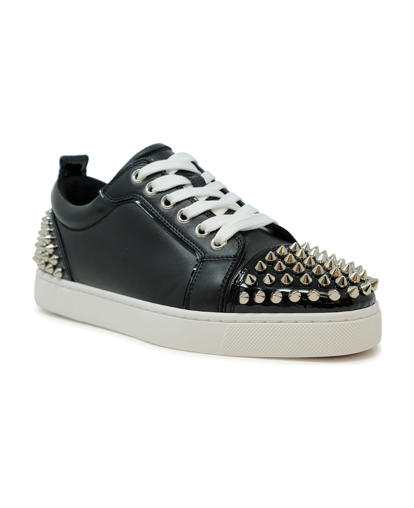 Christian Louboutin Louise Junior Spikes Black Nappa Sneakers - 2