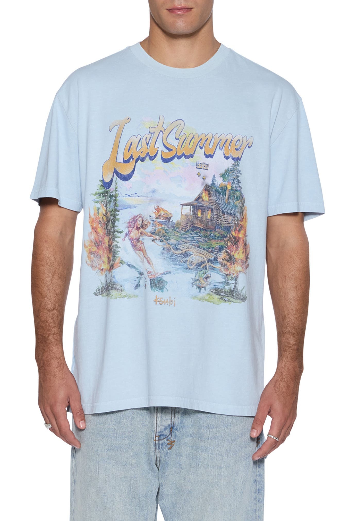 Ksubi Last Summer Ekcess Graphic T-Shirt in Blue at Nordstrom - 1