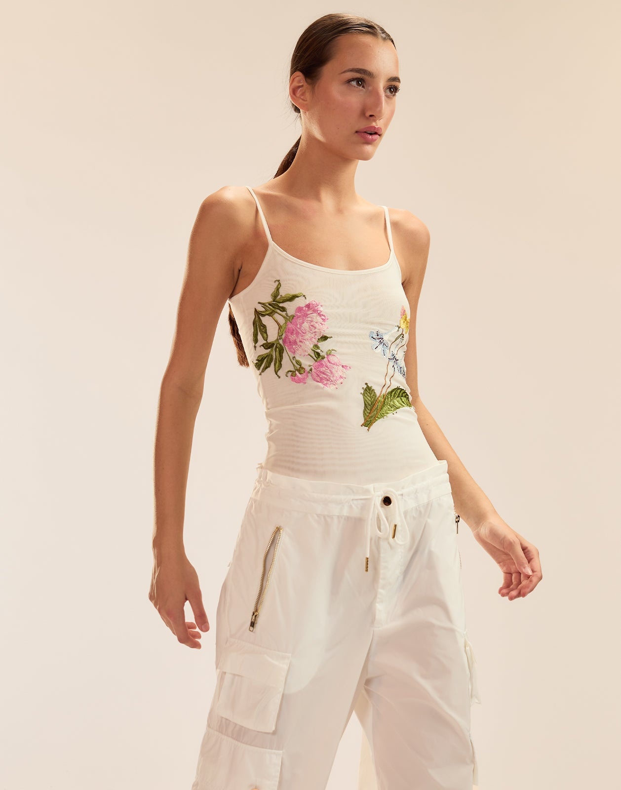 Wildflower Embroidered Shell Top - 2