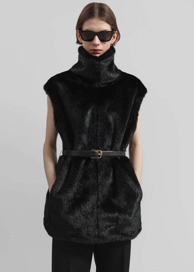 Blaire Funnel Neck Top - Black 3
