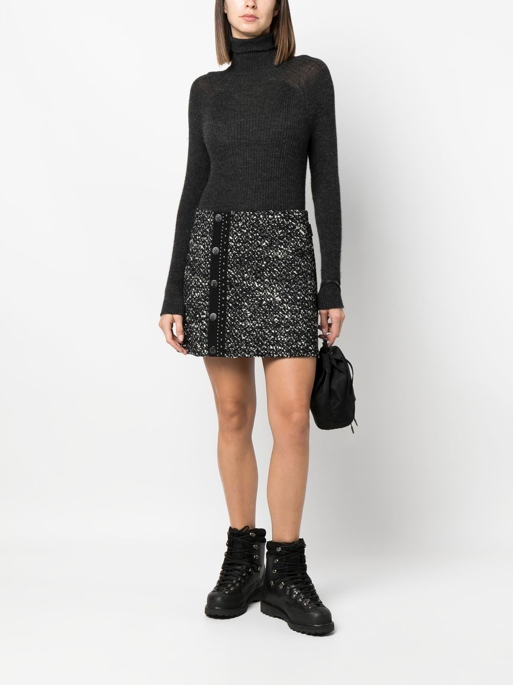 tweed buttoned mini-skirt - 2
