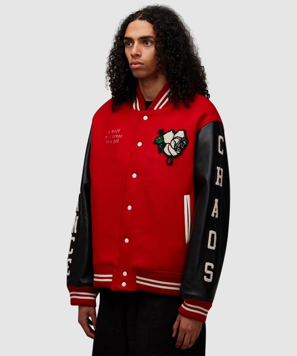 Wolf rose varsity jacket - 2