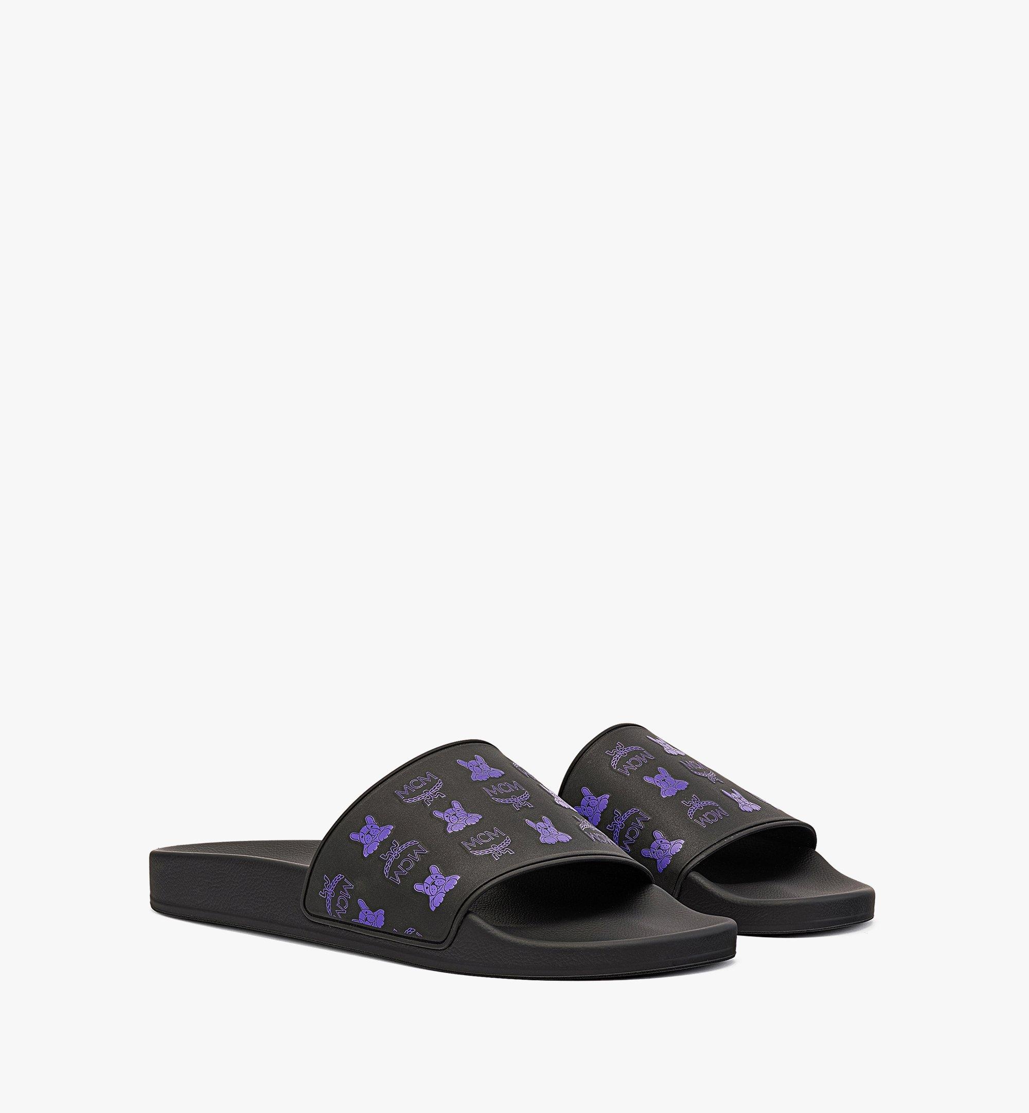 M Pup Visetos Print Rubber Slides - 1