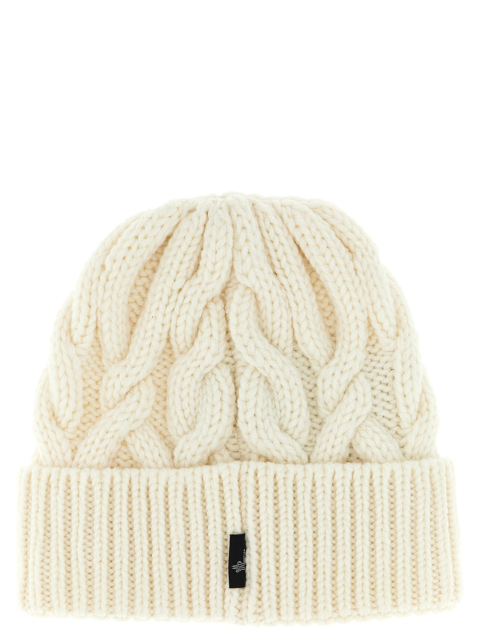 Braided Wool Beanie Hats White - 2