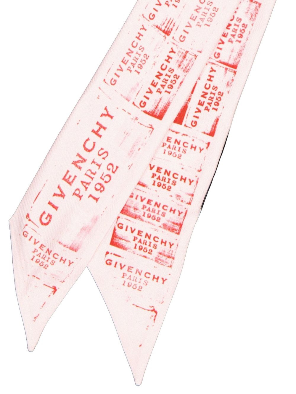logo-stamp silk scarf - 4