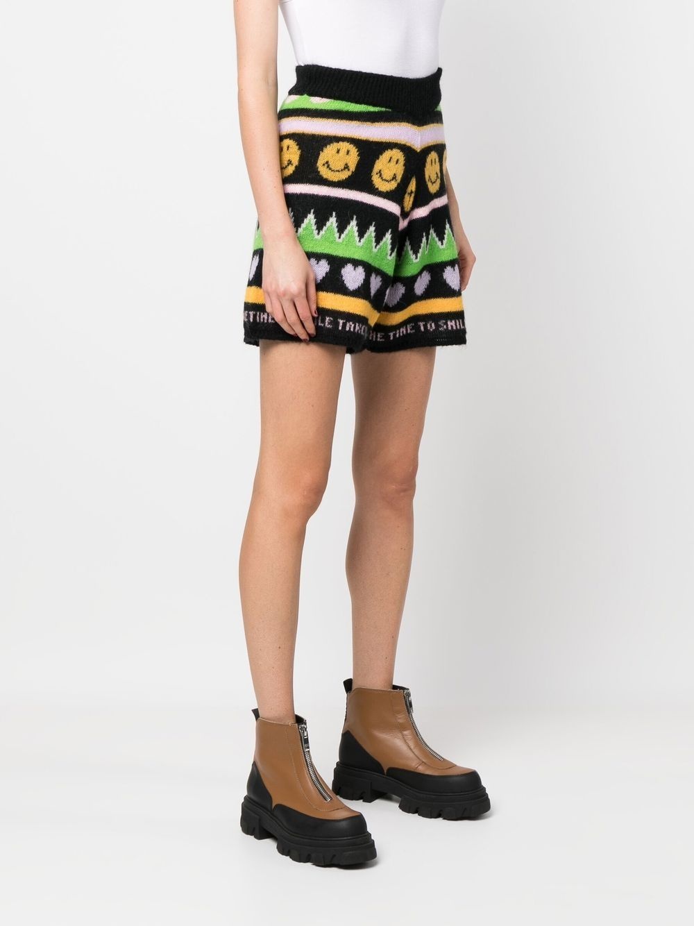 GRAPHIC-PRINT KNITTED SHORTS - 2