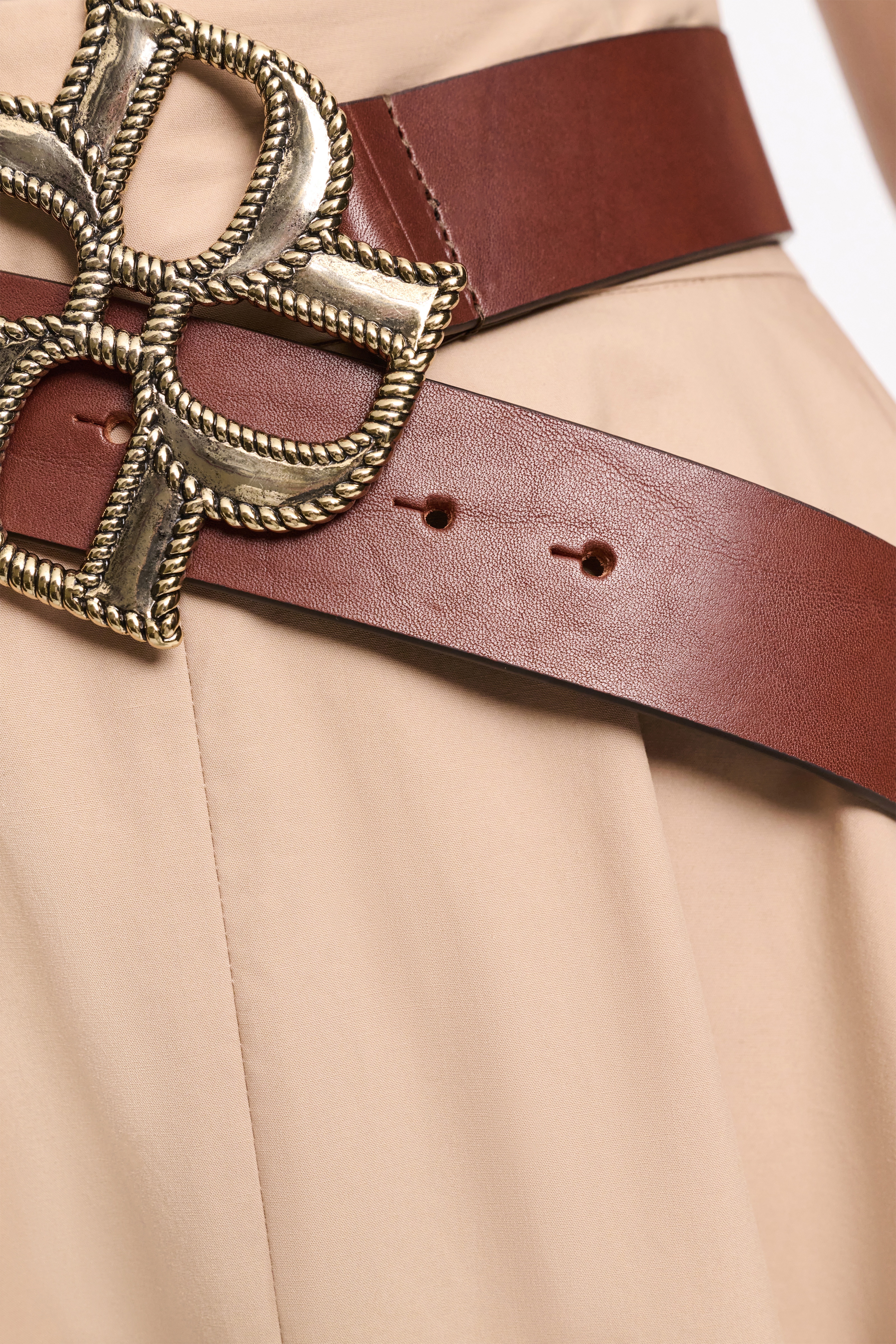 VINTAGE ROSE drose belt 4cm vintage cuoio - 5