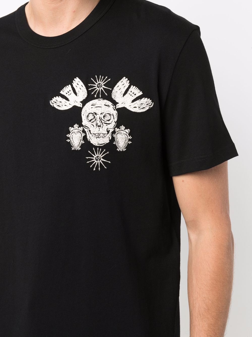 skull-print cotton T-shirt - 5